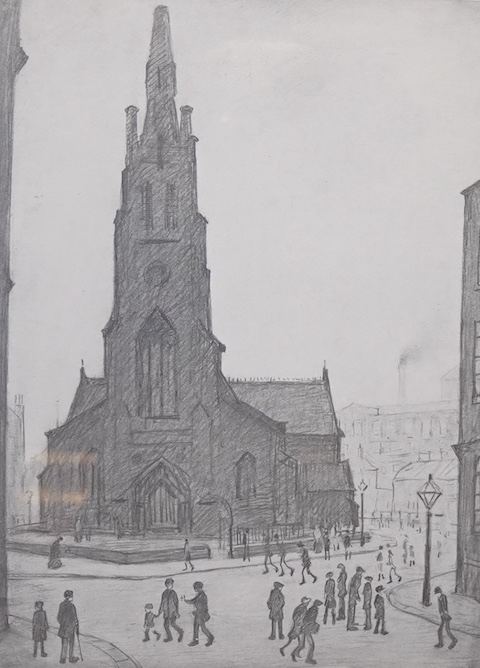 Laurence Stephen Lowry (English, 1887-1976), St Simon's Church, offset lithograph on wove, visible sheet 40.5 x 30.5cm